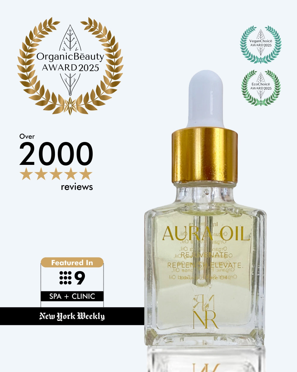 Aura Oil Face 15ml Travel Size (Comes Filled with Aura Oil) Boxed