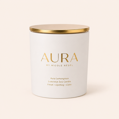 Aura Lemongrass Luxurious Soy Candle