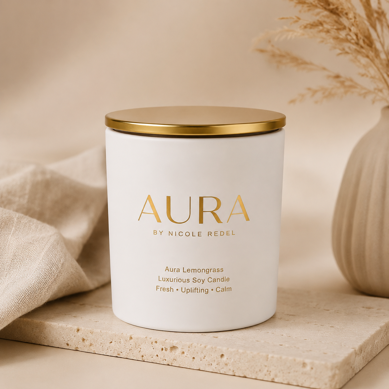 Aura Lemongrass Luxurious Soy Candle