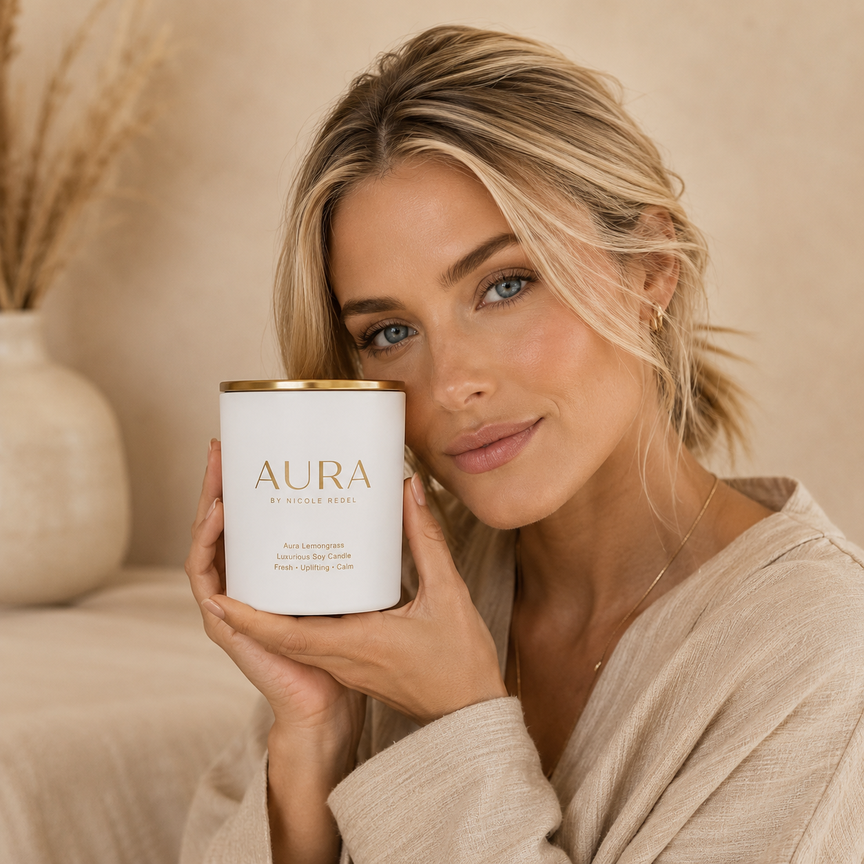 Aura Lemongrass Luxurious Soy Candle