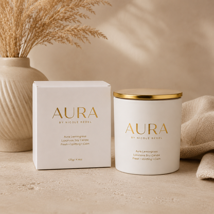 Aura Lemongrass Luxurious Soy Candle